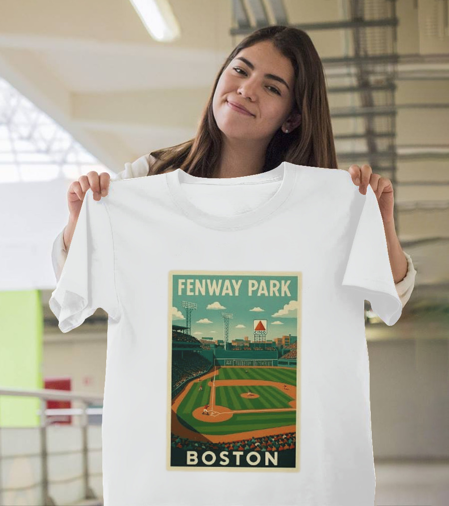 Boston Red Sox Fenway Park Stadium CITGO Sign Baseball Boston T-Shirt