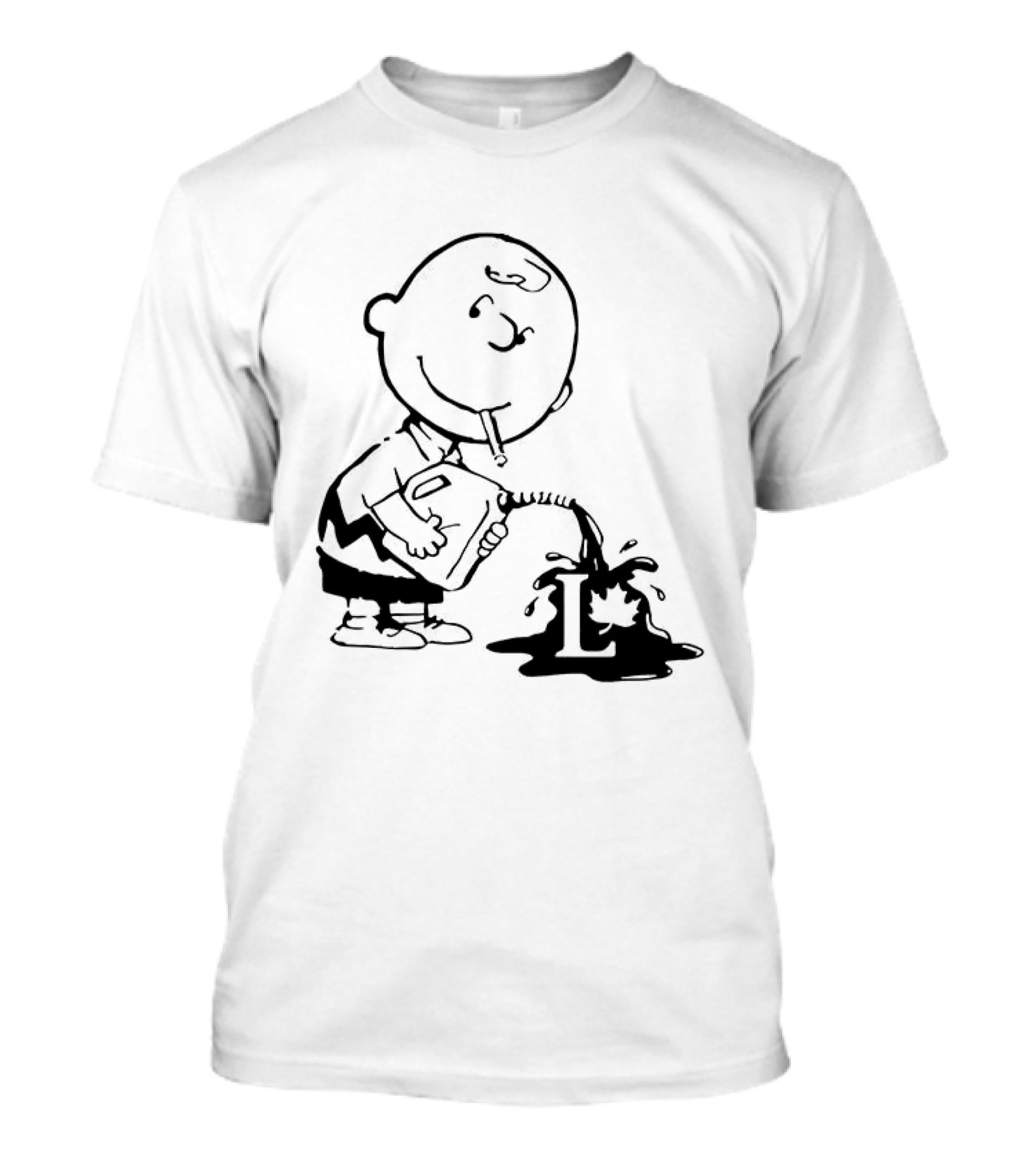 Charlie Brown Watering Flower Political Cartoon T-Shirt