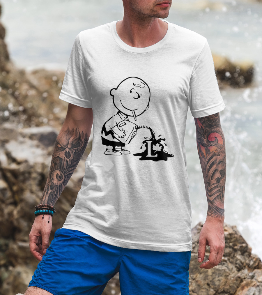 Charlie Brown Watering Flower Political Cartoon T-Shirt