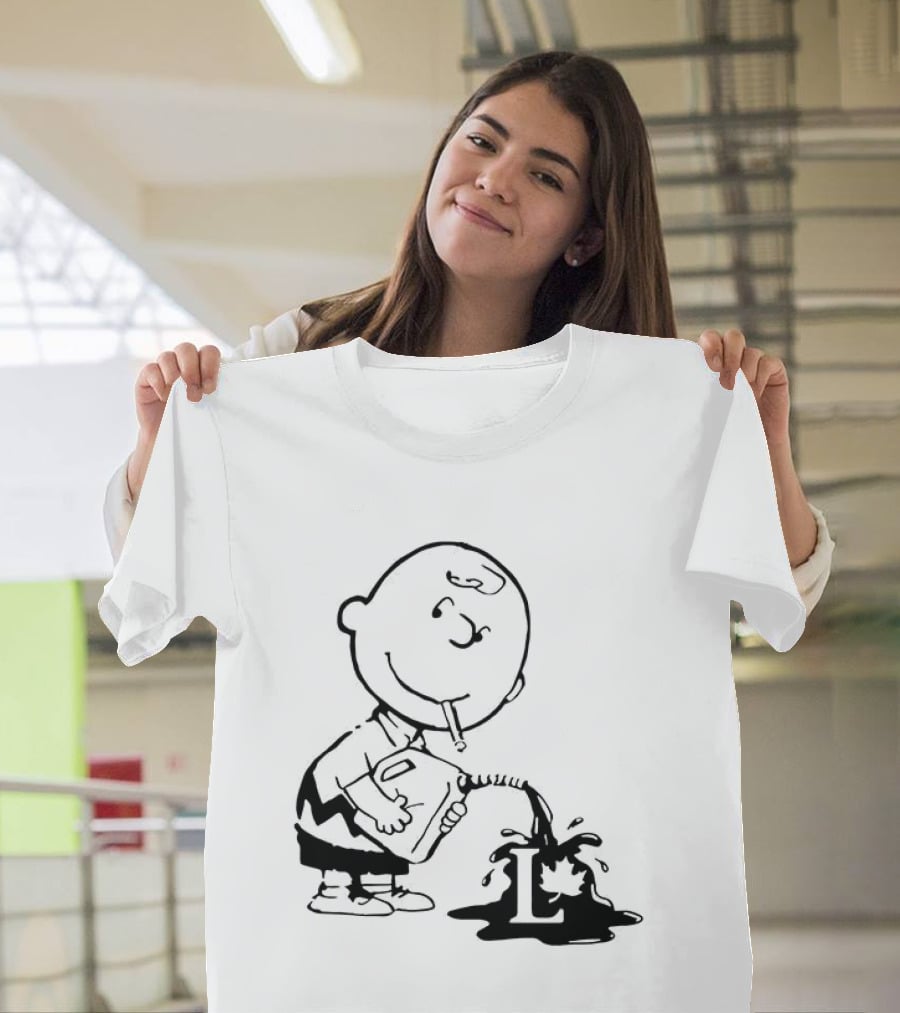 Charlie Brown Watering Flower Political Cartoon T-Shirt