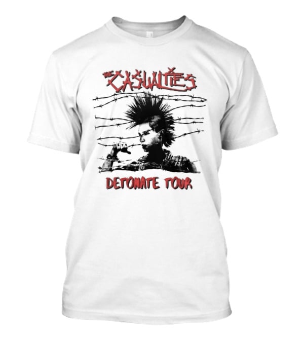 The Casualties Detonate Tour 2026 Punk Rock Barbed Wire Mohawk T-Shirt