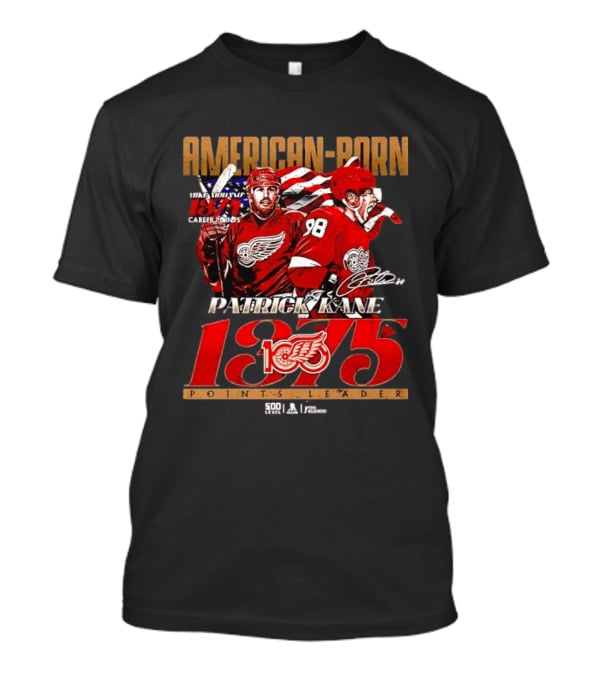 American Born Patrick Kane Detroit Red Wings 1375 Points Career Leader T-Shirt