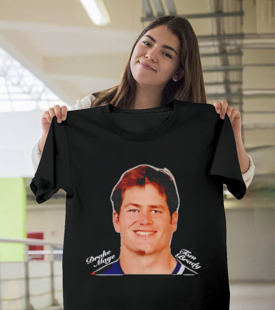 Drake Maye Tom Brady Face Mashup T-Shirt