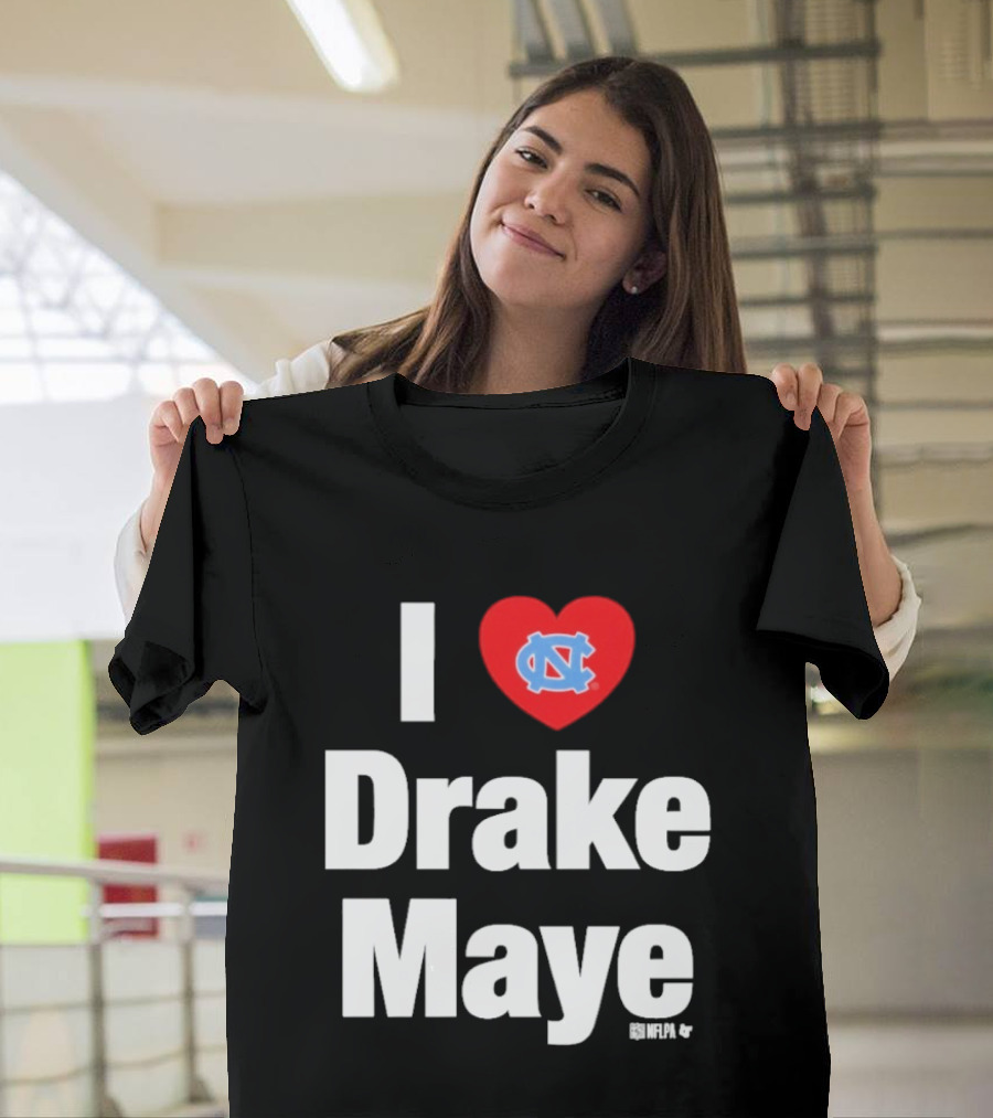 North Carolina Tar Heels I Heart Drake Maye UNC T-Shirt