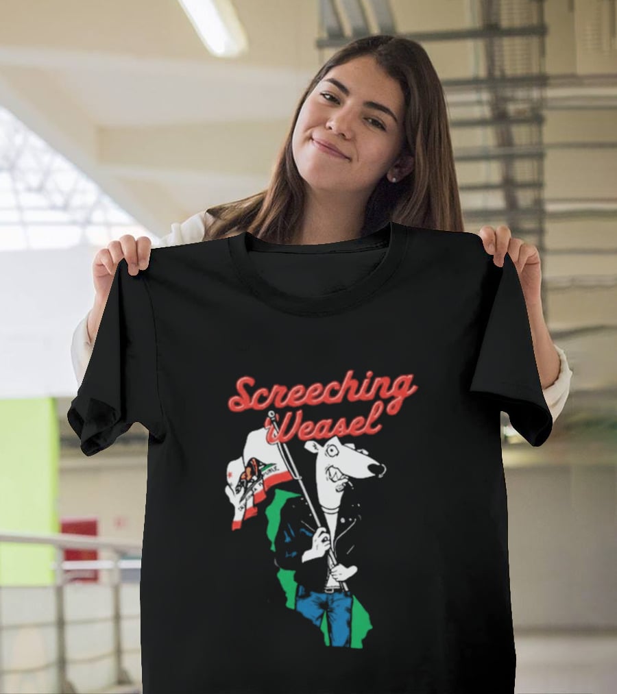 Screeching Weasel California Flag Bearer T-Shirt