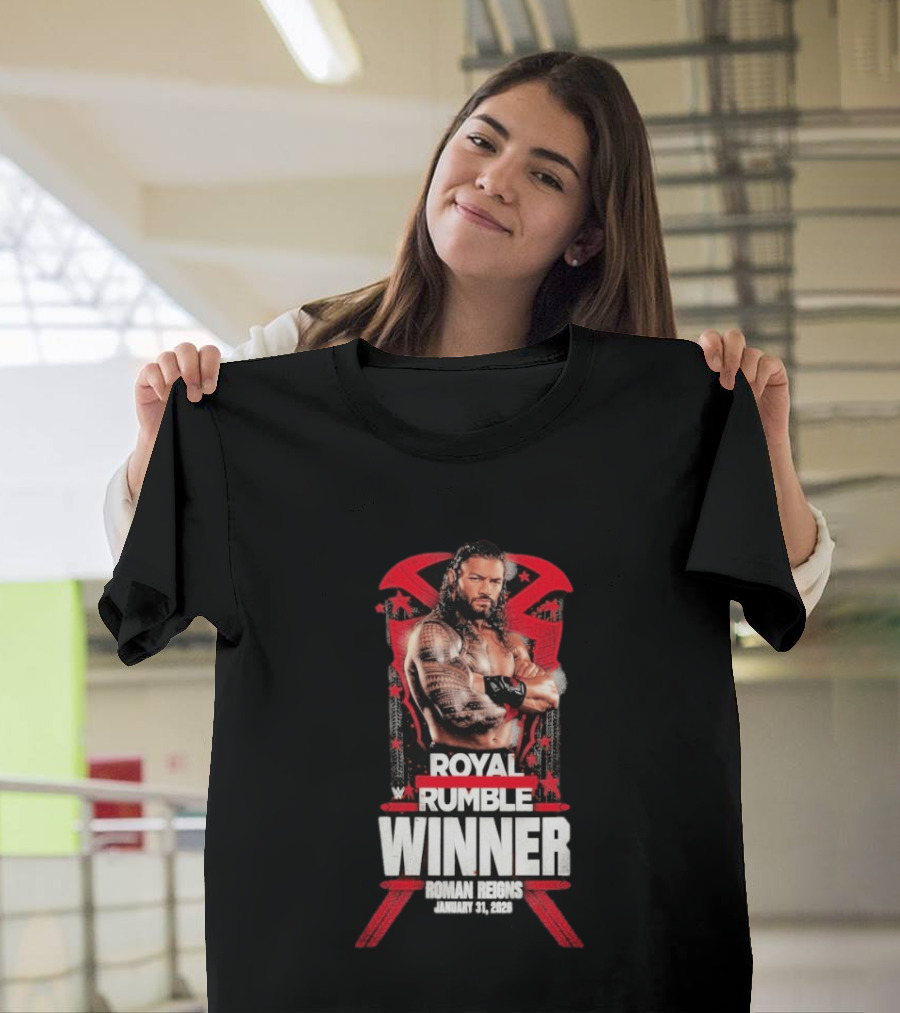 Roman Reigns Royal Rumble Winner January 31 2026 WWE T-Shirt