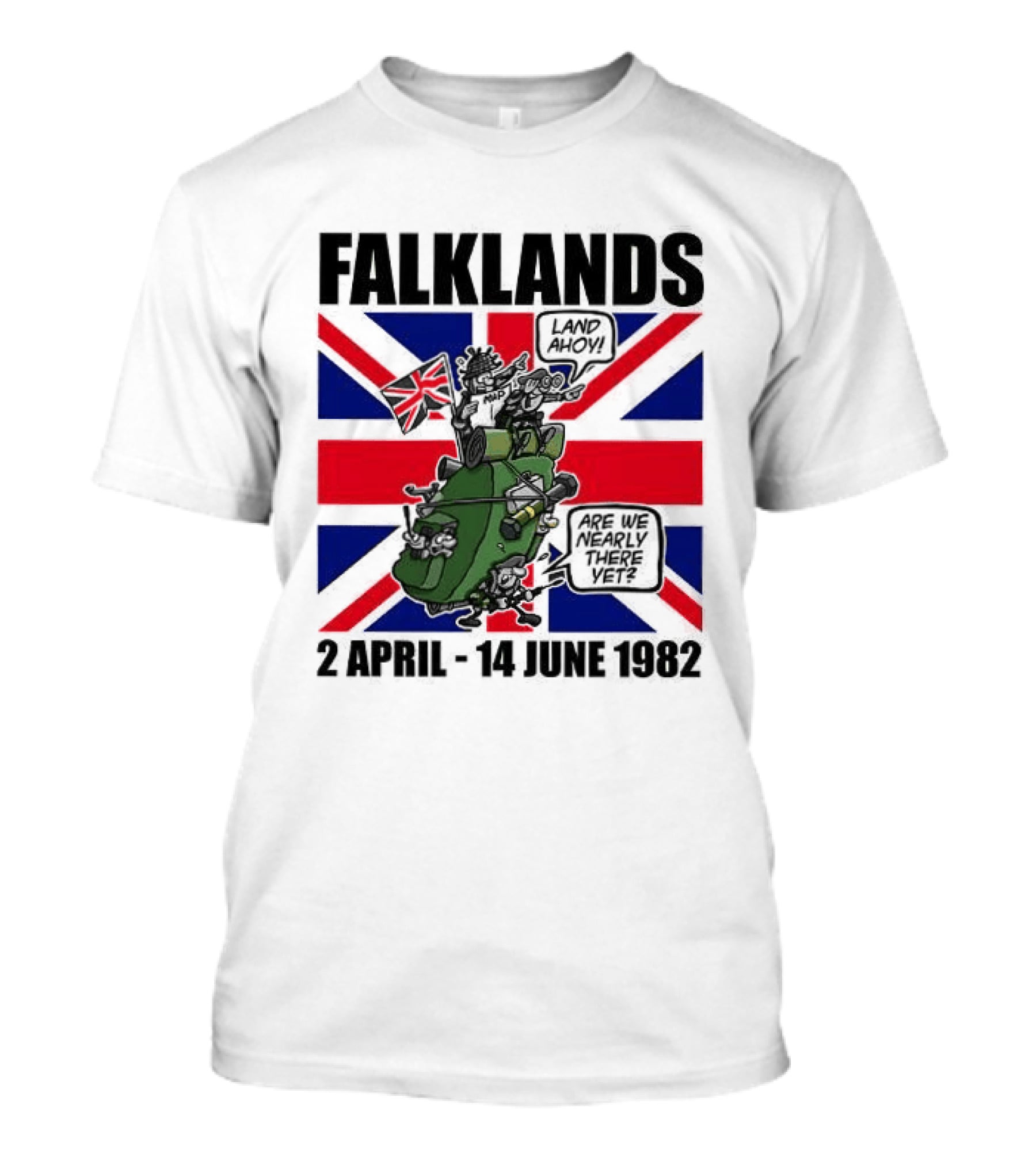 Falklands Tank British Flag 2 April 14 June 1982 T-Shirt