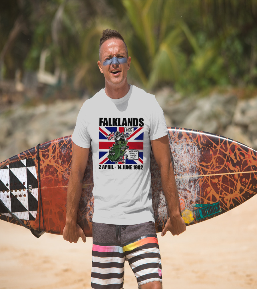 Falklands War 2 April 14 June 1982 Union Jack Tank T-Shirt