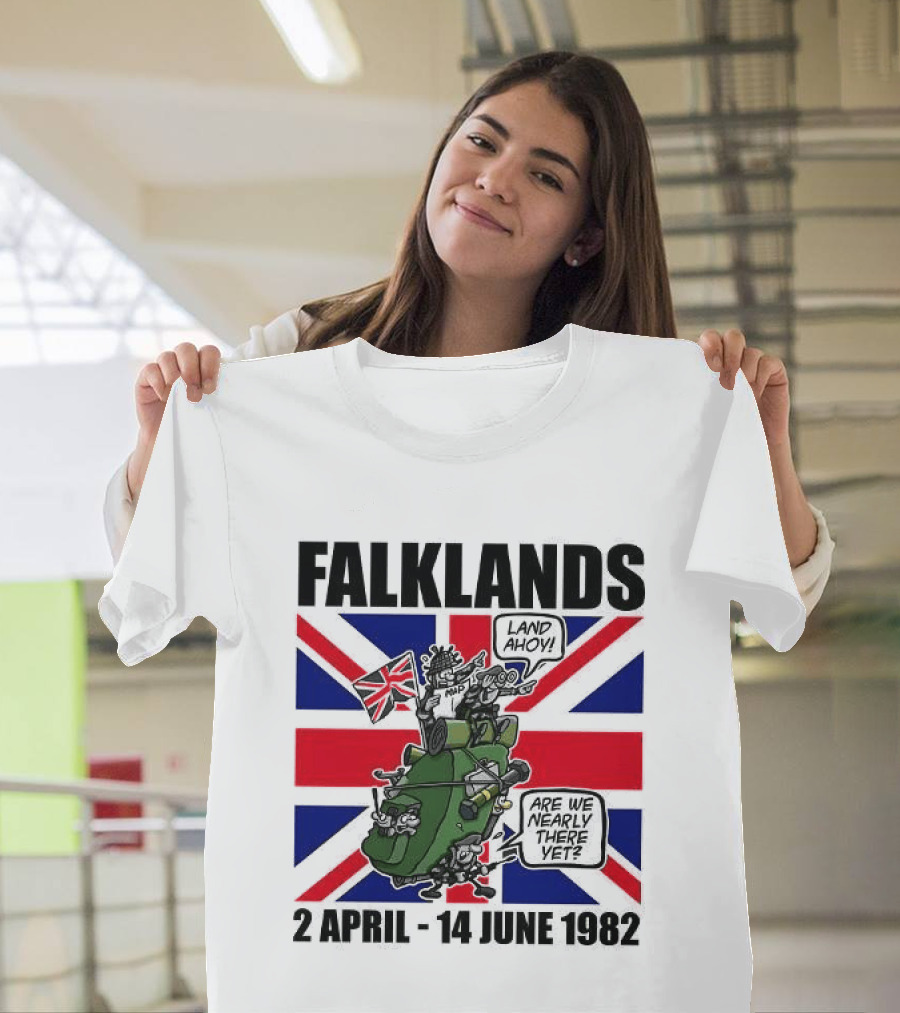 Falklands War 2 April 14 June 1982 Union Jack Tank T-Shirt