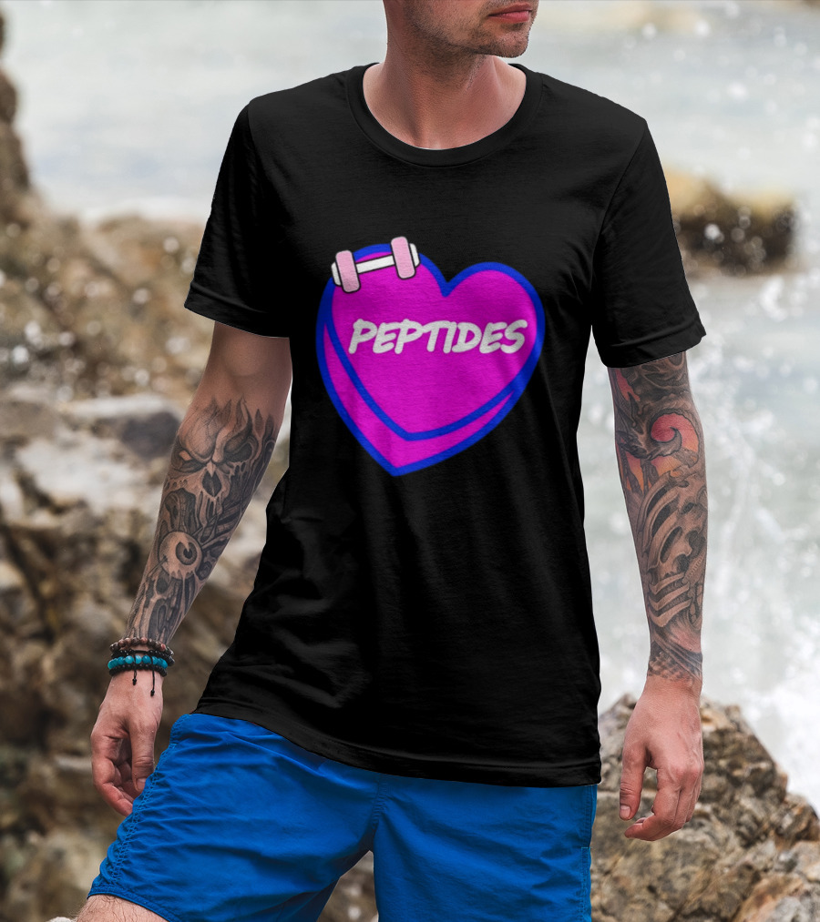 Valentines Day Sweet Hearts Love Peptides Candy Workout T-Shirt