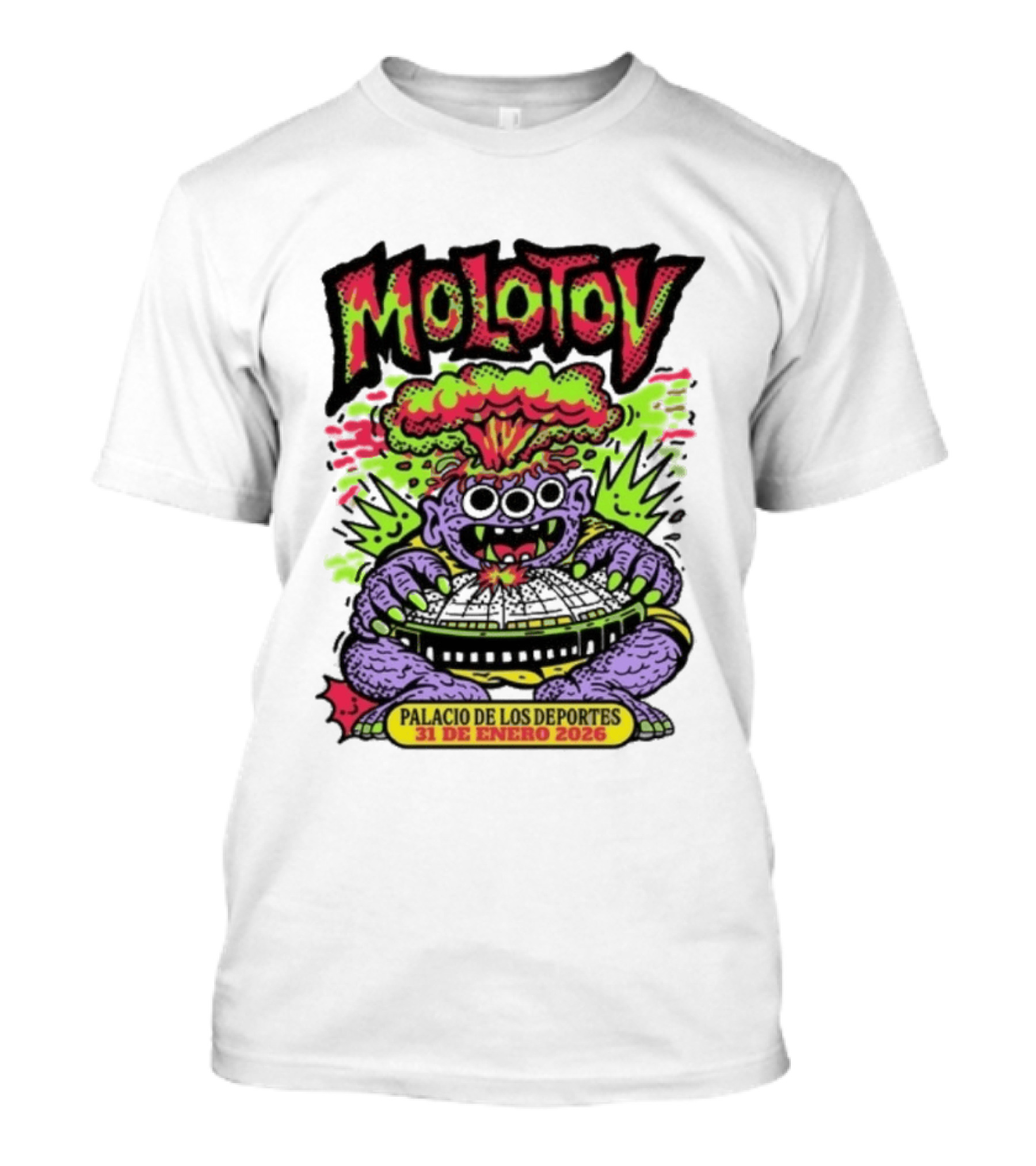 Molotov Palacio De Los Deportes 31 De Enero 2026 Explosive Monster T-Shirt