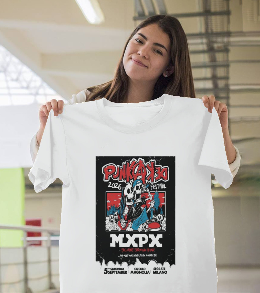 Punkadeka MXPX Exclusive European Show Festival 2026 Sept 5 Segrate Milano T-Shirt