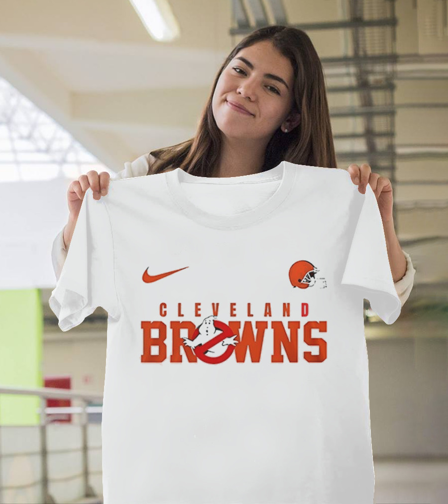 Cleveland Browns Ghostbusters Nike Collaboration Who Ya Gonna Call T-Shirt