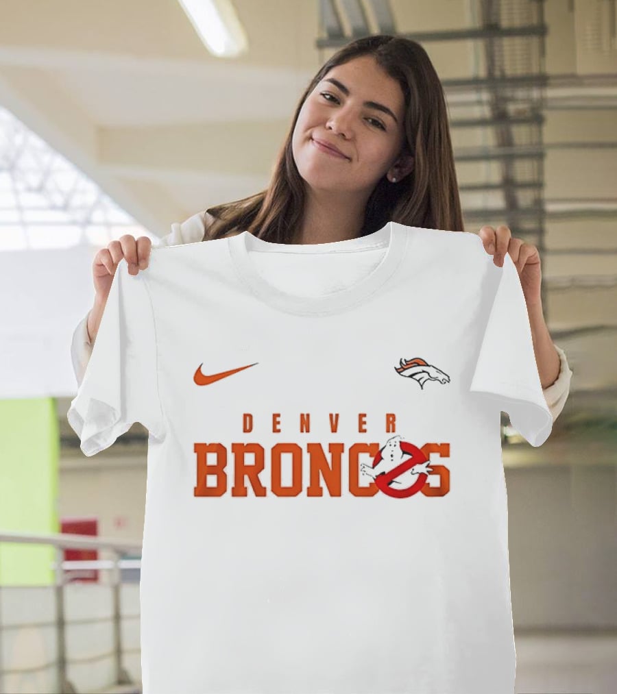 Nike Denver Broncos Ghostbusters Crossover Who Ya Gonna Call T-Shirt