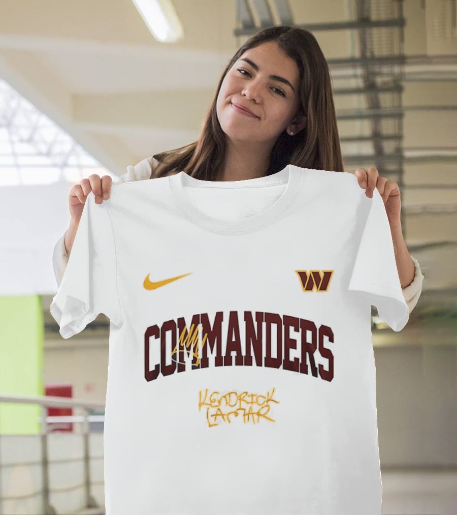 Washington Commanders Nike W Logo King Kunta Kendrick Lamar Collaboration T-Shirt