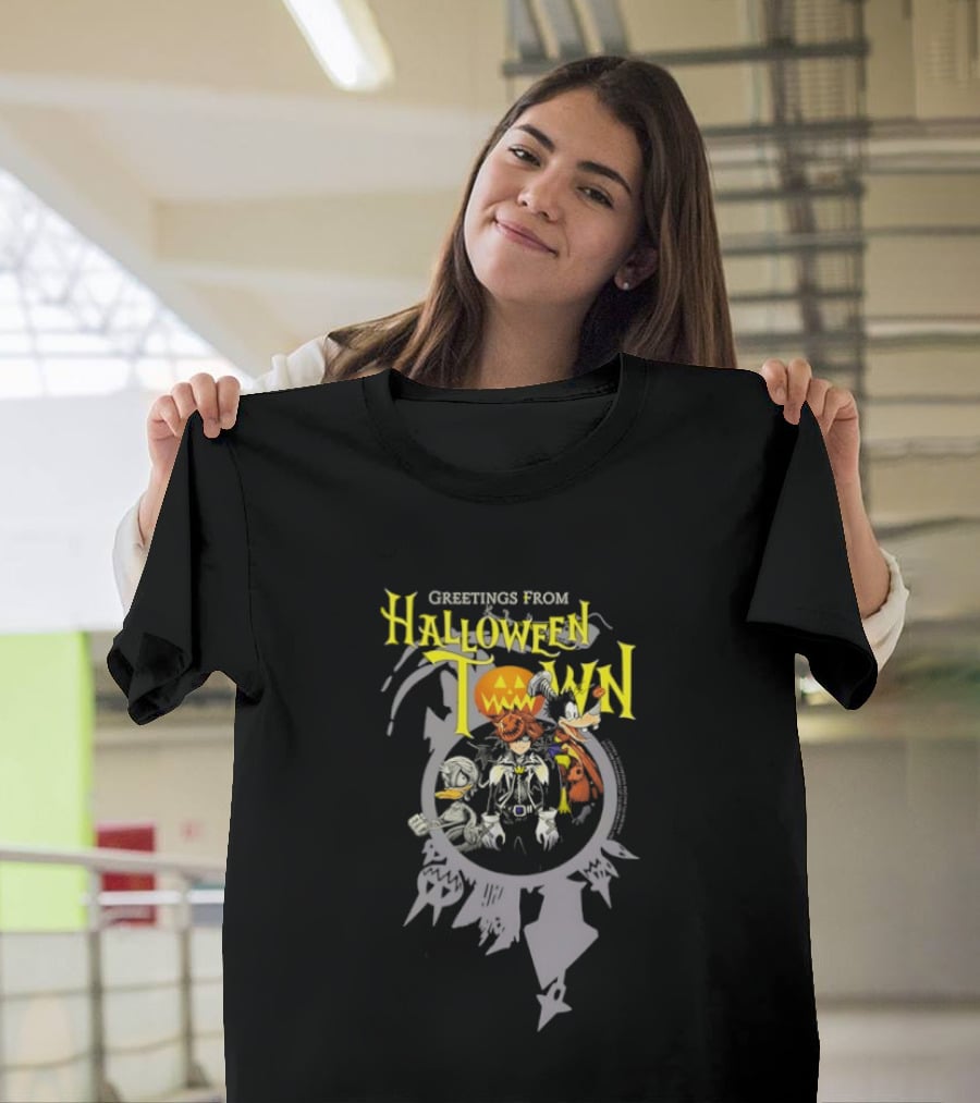 Greetings From Halloween Town Disney Kingdom Hearts Graphic Adventure T-Shirt