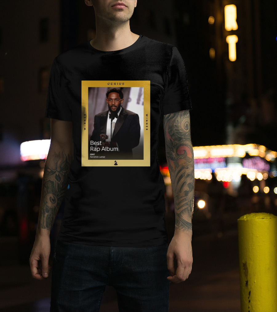 Genius Winner Kendrick Lamar Best Rap Album GNX T-Shirt