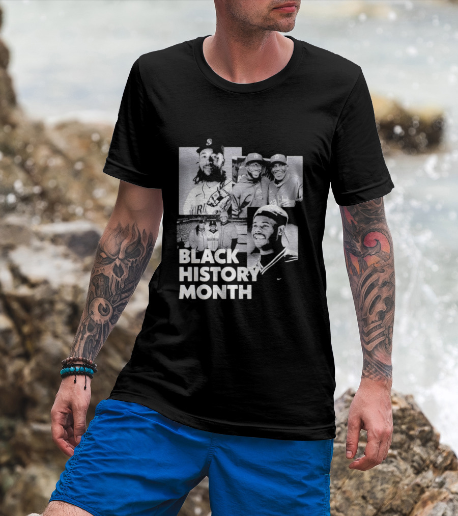 Seattle Mariners Ken Griffey Jr Black History Month Celebration T-Shirt