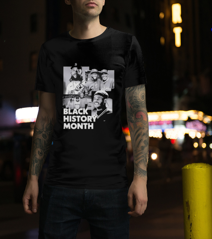 Seattle Mariners Ken Griffey Jr Black History Month Celebration T-Shirt