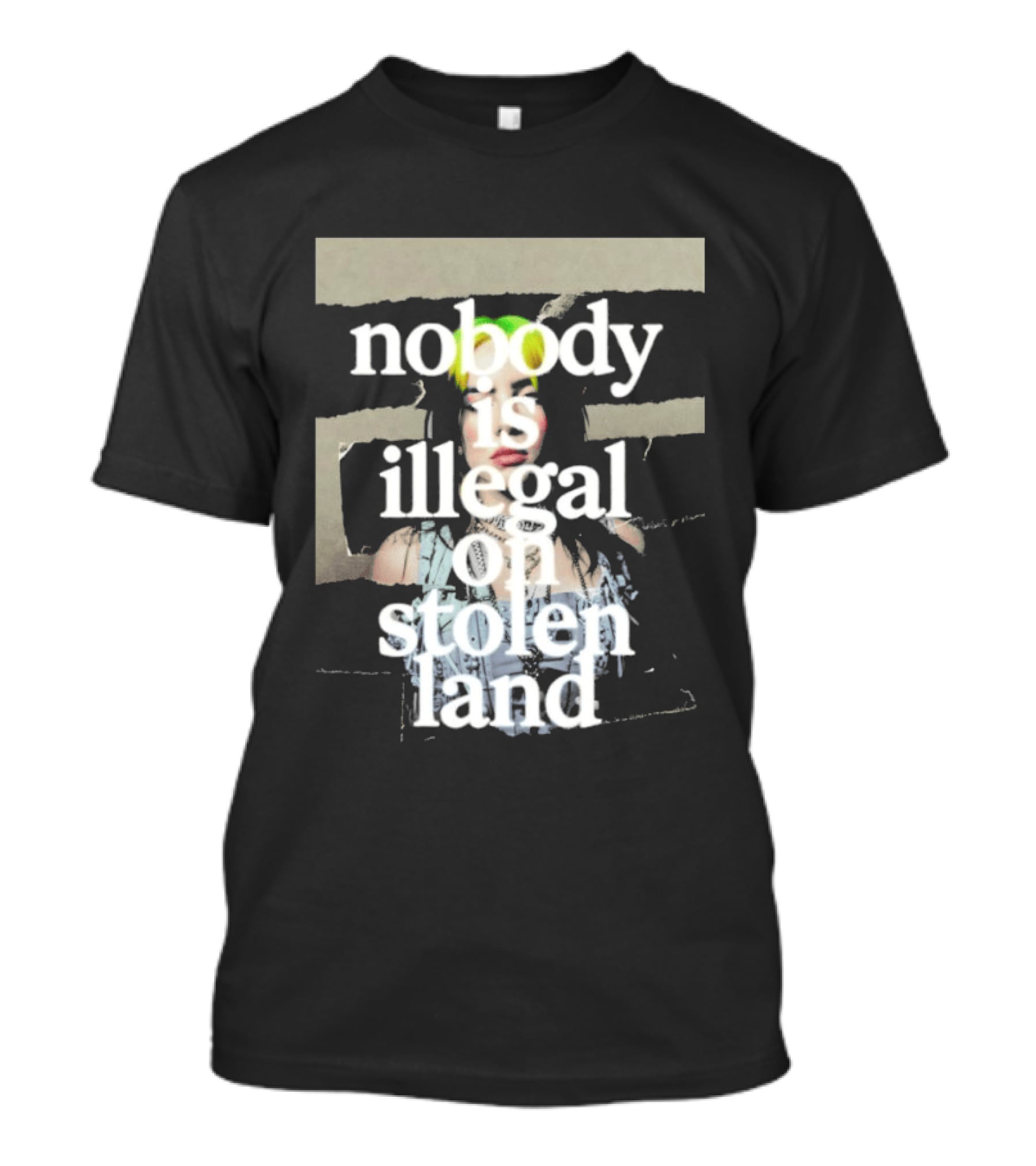 Billie Eilish 2026 Grammys Nobody Is Illegal On Stolen Land T-Shirt