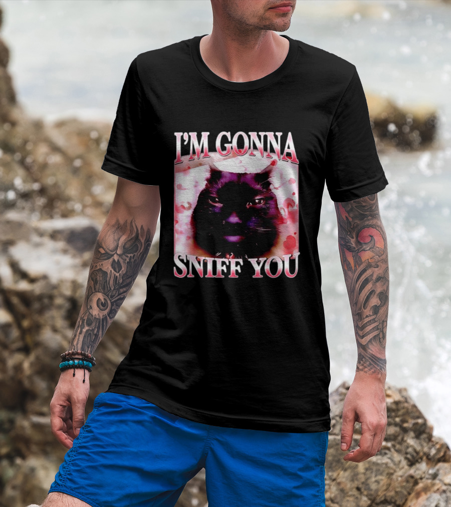 I'm Gonna Sniff You Cat Meme Valentine Aesthetic T-Shirt