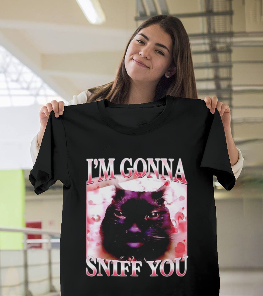 I'm Gonna Sniff You Cat Meme Valentine Aesthetic T-Shirt