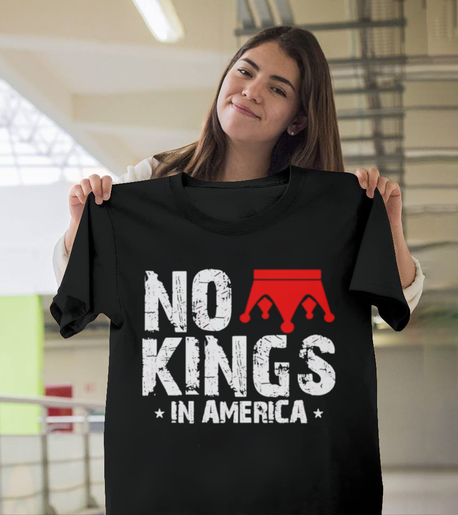 No Kings In America Red Crown T-Shirt