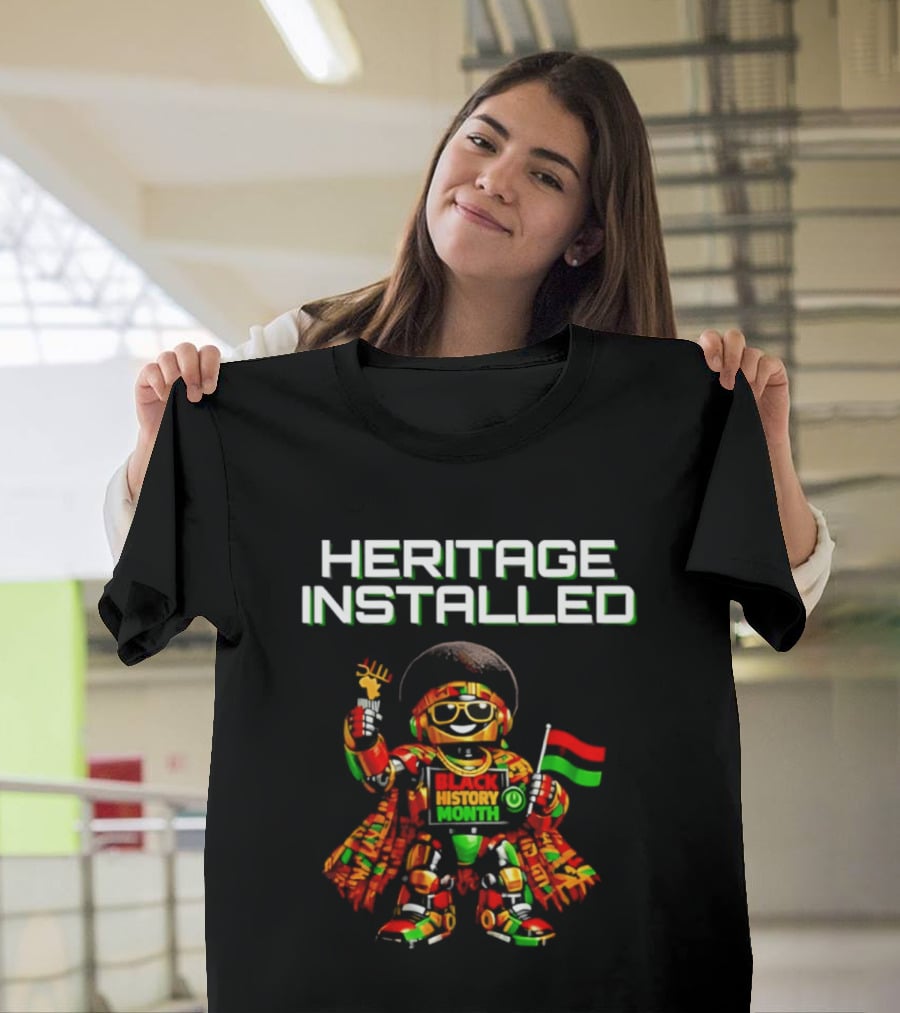 Heritage Installed Robot Black History T-Shirt
