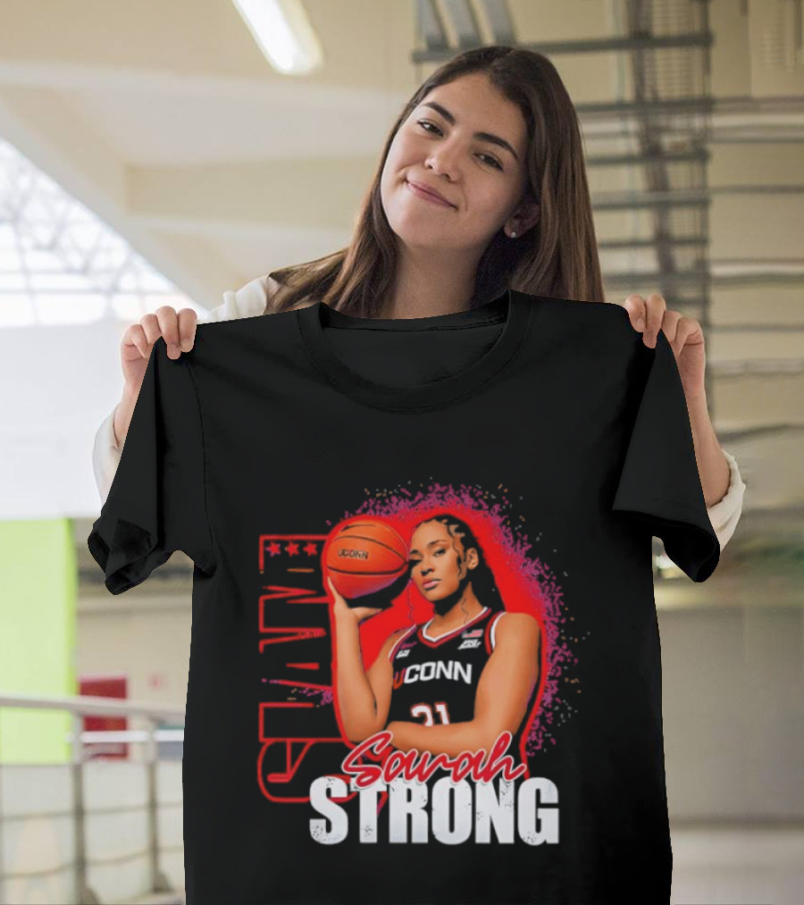 SLAM Sarah Strong #21 UConn Huskies Basketball Star T-Shirt