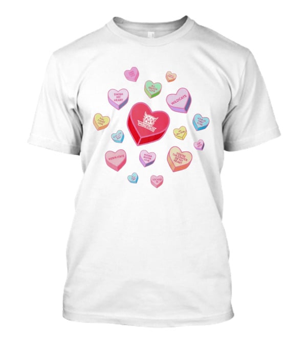Weber State Wildcats Valentine Heart Quotes 2026 T-Shirt