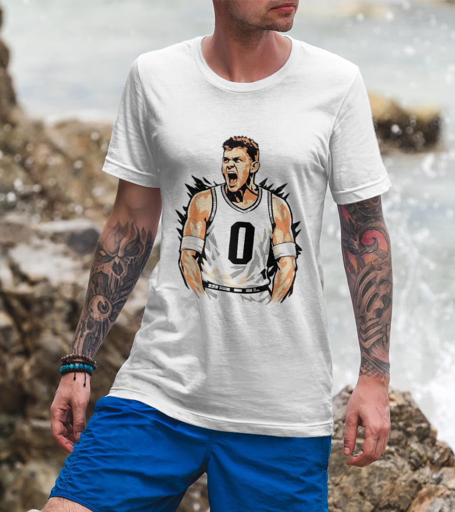 Jaxon Kohler Michigan State Spartans Basketball Big Face Number 0 T-Shirt