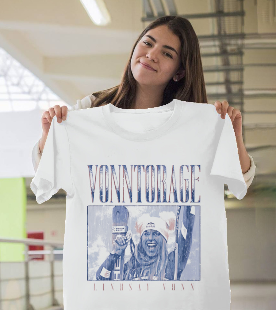 VONNtorage Lindsey Vonn Skiing Championship Fan Gear T-Shirt