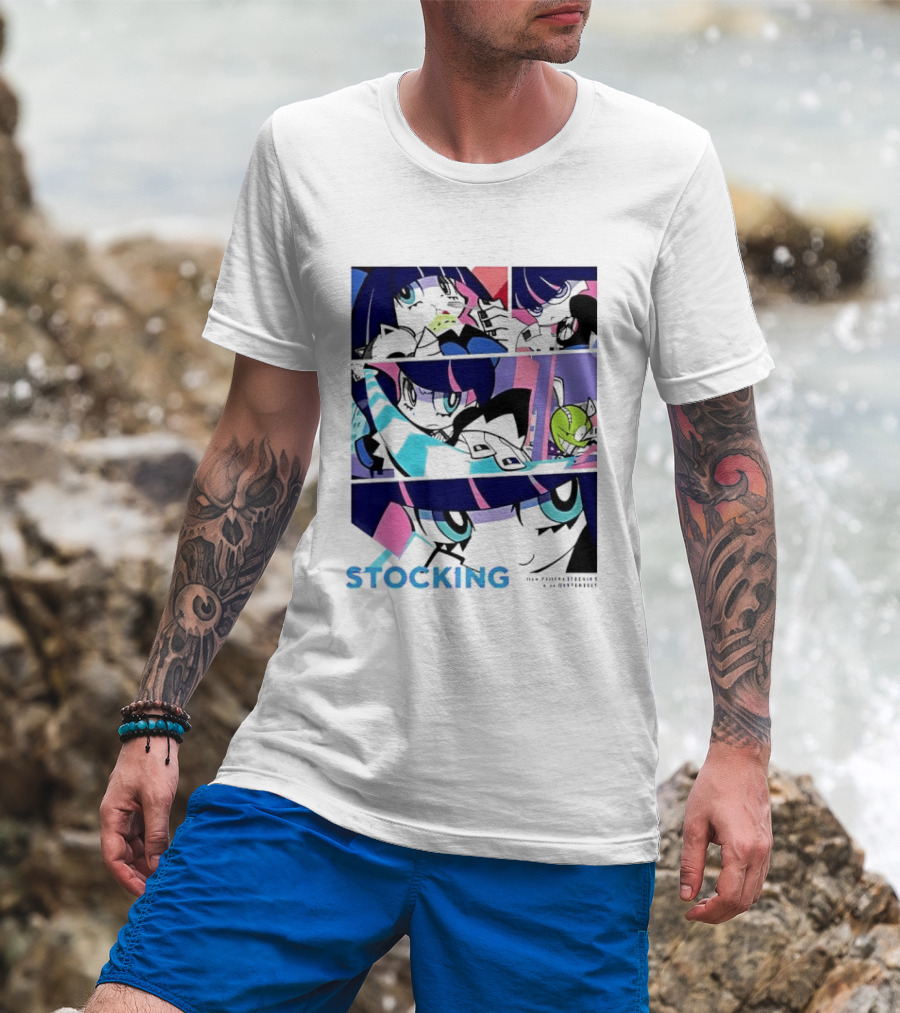 Panty & Stocking With Garterbelt Anime Stocking Anarchy Comic Strip T-Shirt