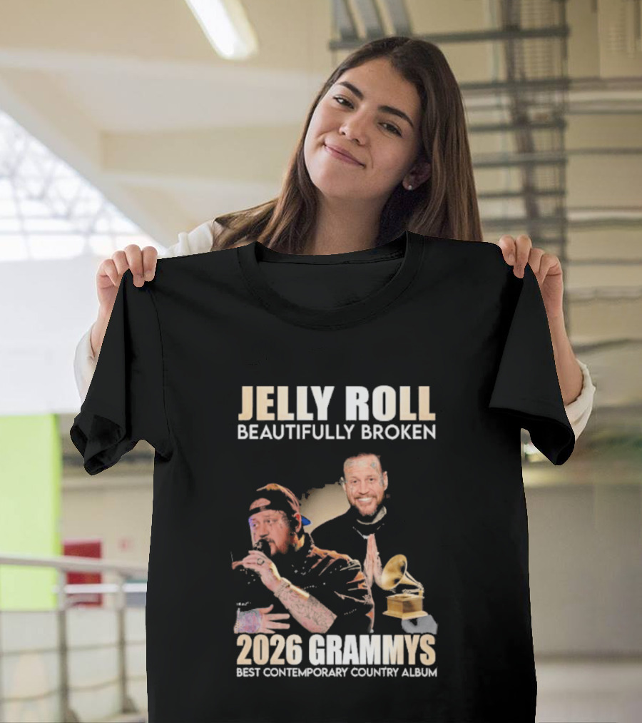Jelly Roll Beautifully Broken 2026 Grammys Best Contemporary Country Album T-Shirt