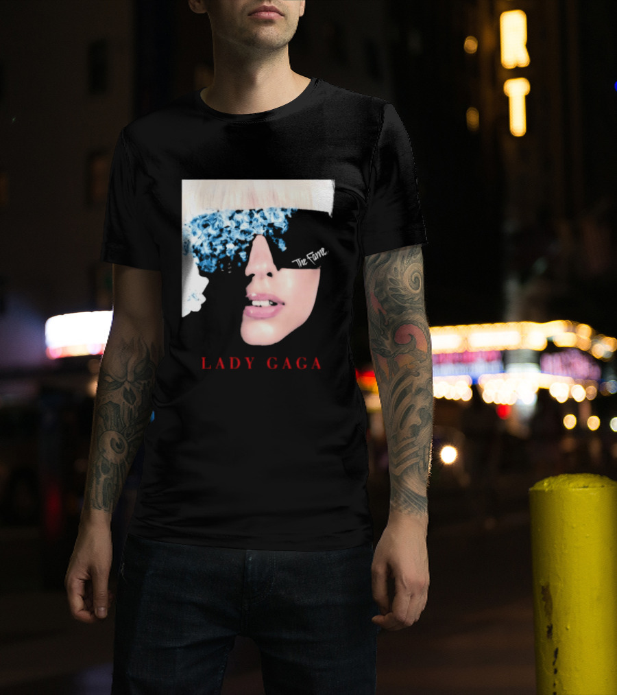 Lady Gaga The Fame Debut Album Iconic Glasses T-Shirt