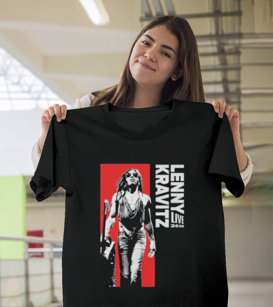 Lenny Kravitz Live 2026 Bold Red T-Shirt