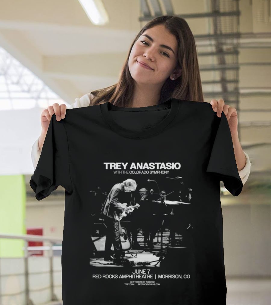 Trey Anastasio With The Colorado Symphony Live At Red Rocks Amphitheatre Morrison CO June 7 2026 T-Shirt