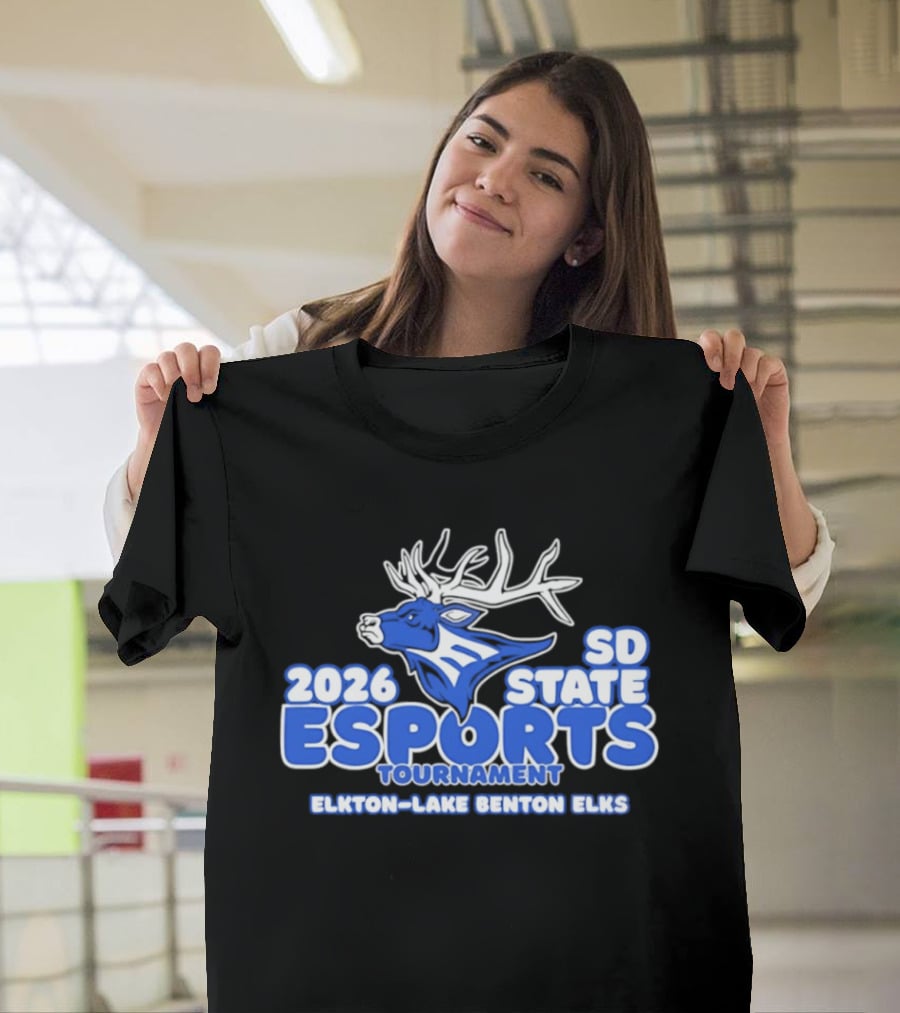 2026 SD State Esports Tournament Elkton Lake Benton Elks Elk Head T-Shirt