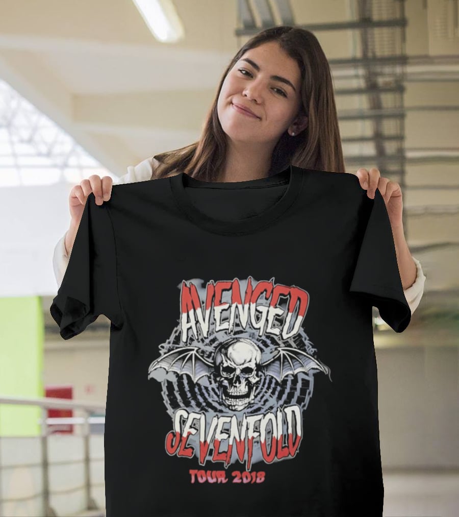 Avenged Sevenfold Tour 2018 Winged Skull Deathbat T-Shirt