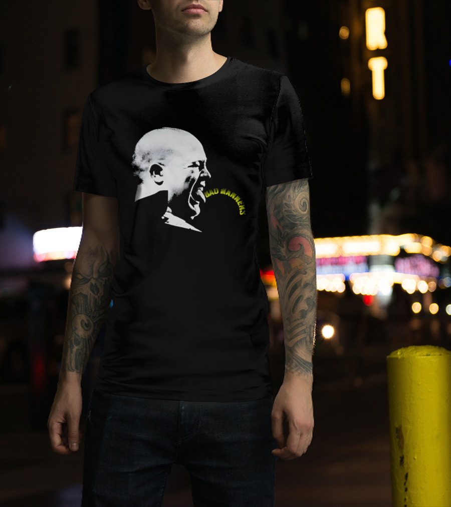 Bad Manners Buster Bloodvessel Tongue Out Profile T-Shirt