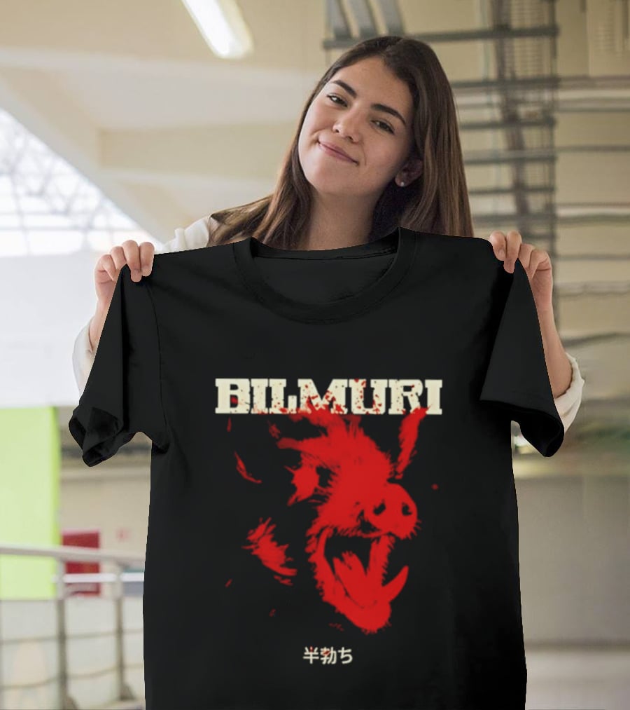 Bilmuri Japanese Wild Boar Red Ink 4035 T-Shirt