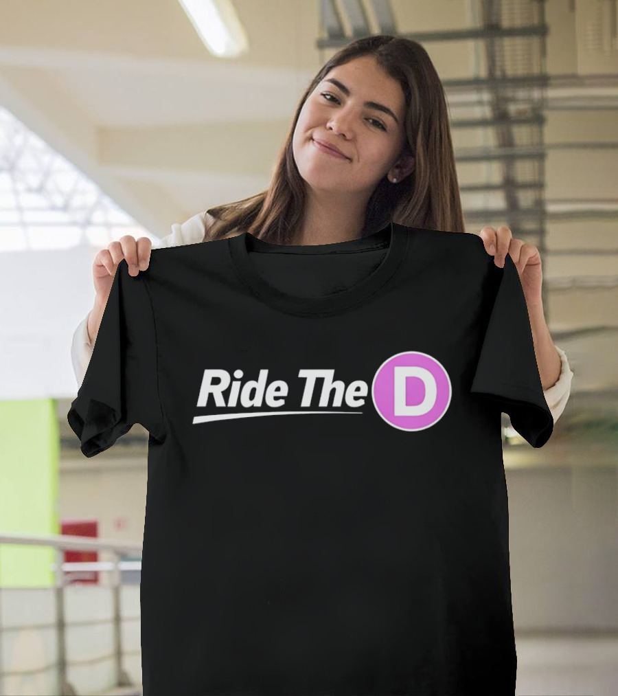 Ride The D Retro Urban Typography Bold Letter D T-Shirt