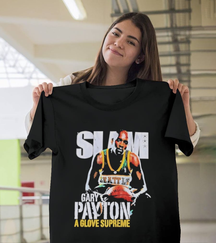 Gary Payton Slam A Glove Supreme 90s Basketball T-Shirt
