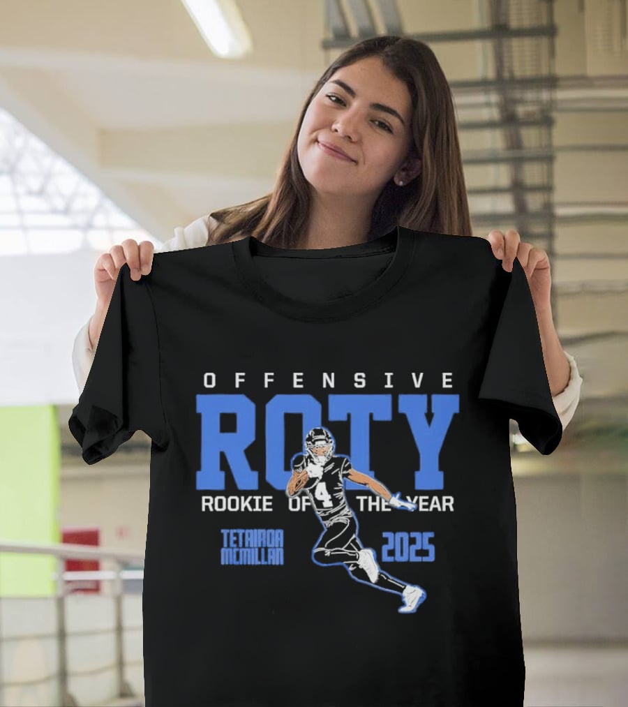 Tetairoa McMillan 2025 Offensive ROTY Rookie Of The Year T-Shirt