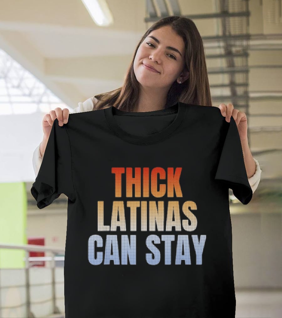 Thick Latinas Can Stay Retro Gradient Pop T-Shirt