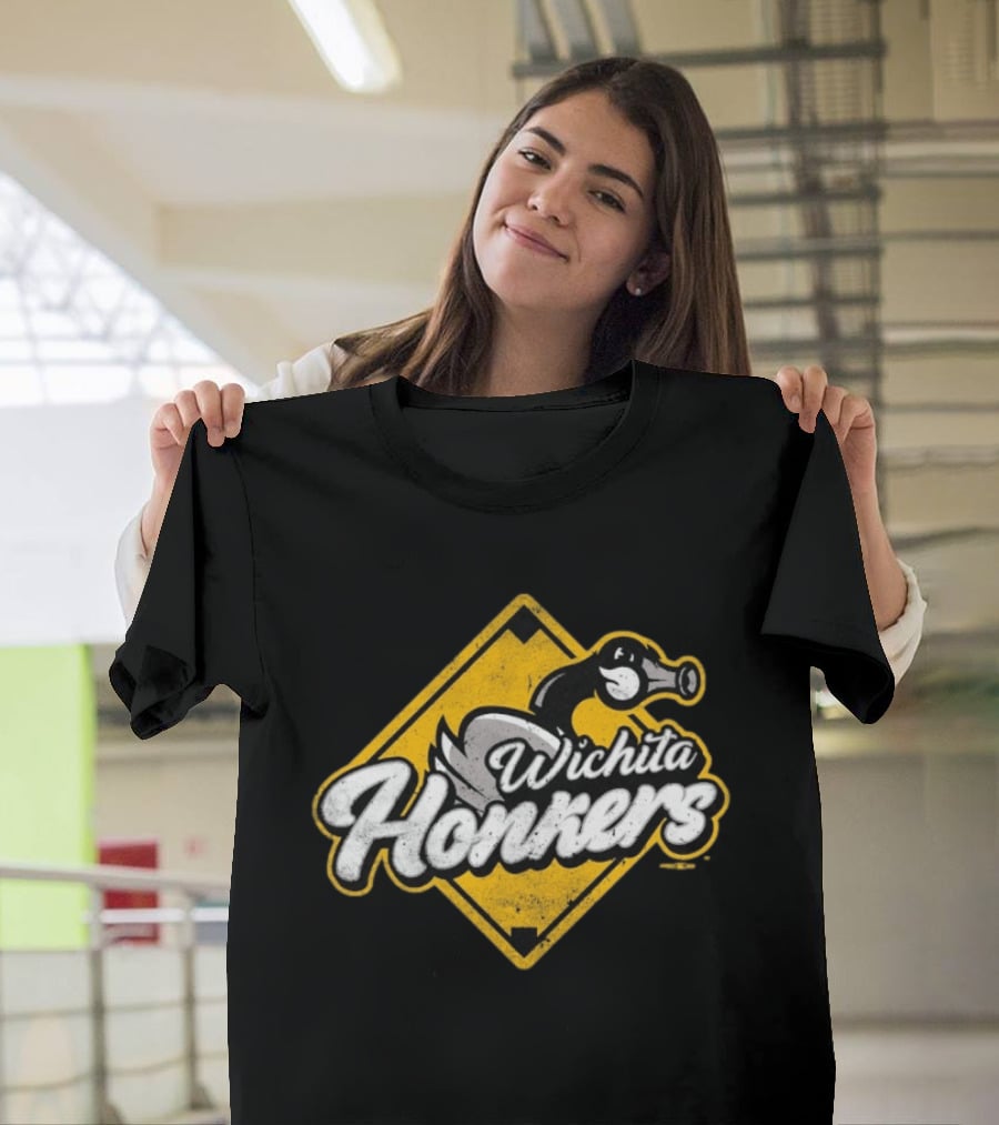 Wichita Honkers Road Sign With Goose Logo And Wind Surge T-Shirt