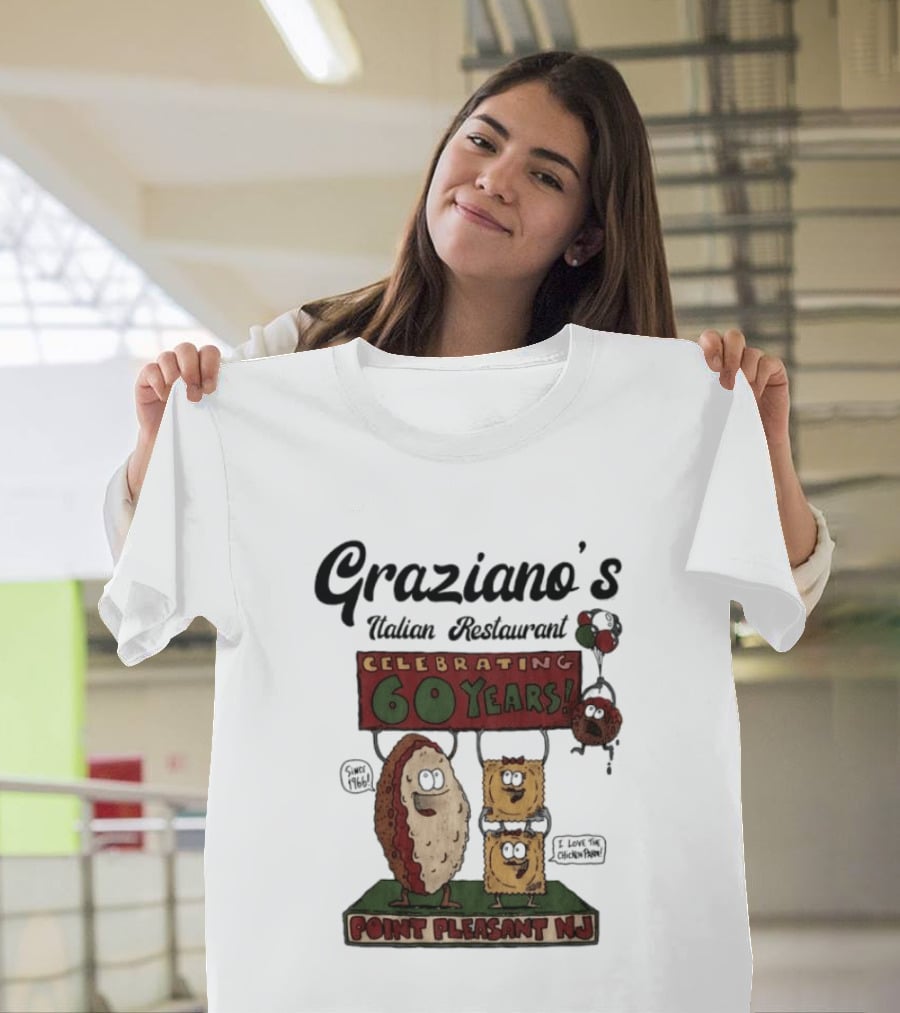 Graziano's Italian Restaurant Celebrating 60 Years Point Pleasant NJ Landmark Event T-Shirt
