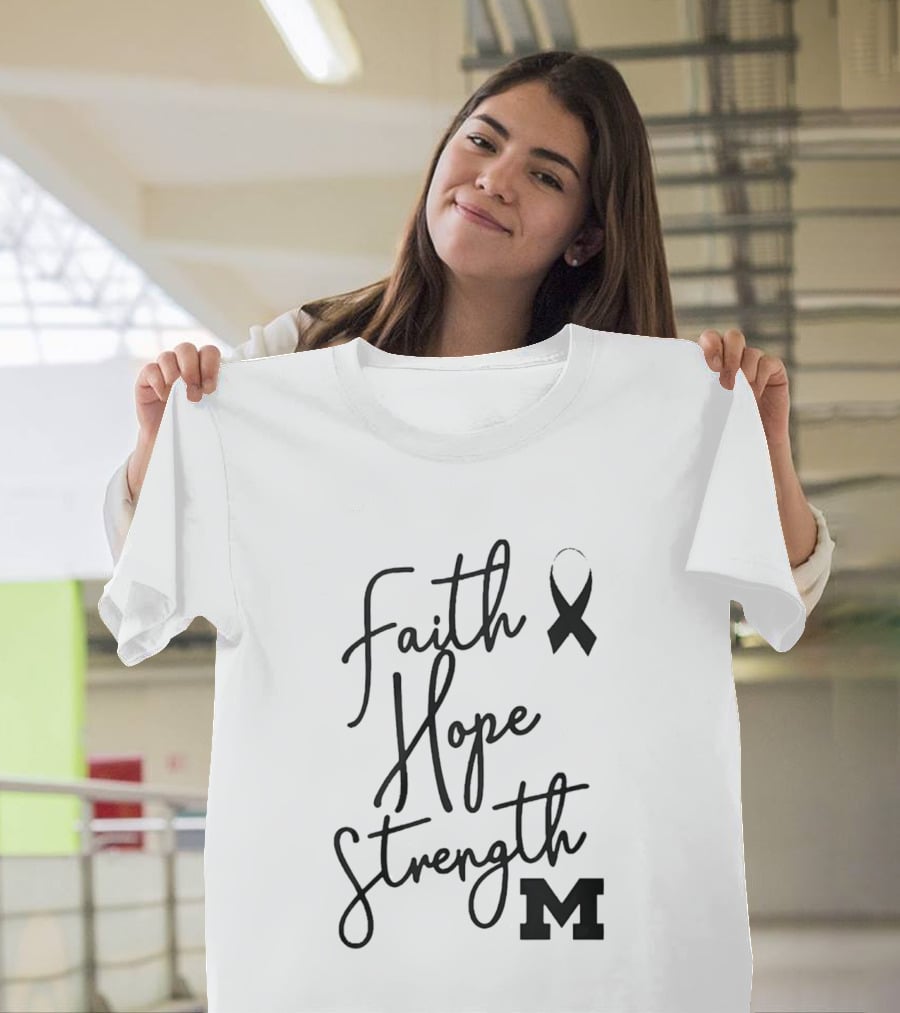 Faith Hope Strength Ribbon M T-Shirt