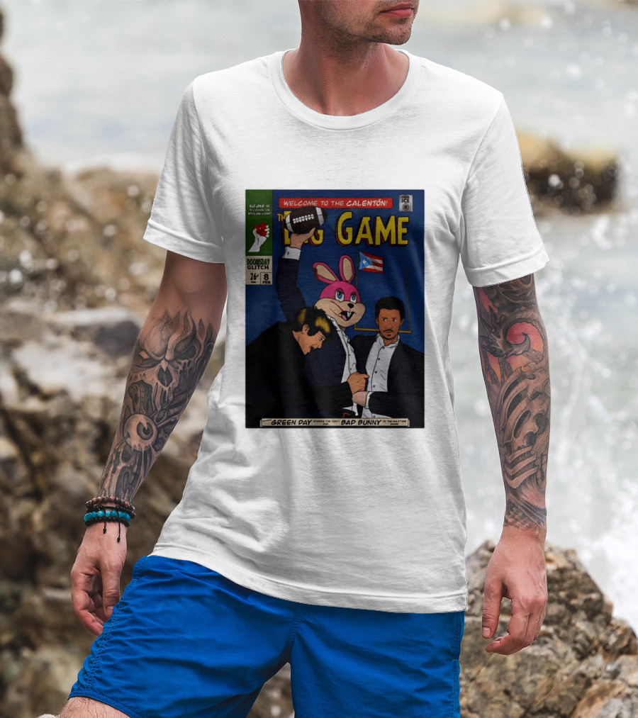 Welcome To The Calenton The Big Game Green Day Bad Bunny Doomsday Glitch T-Shirt