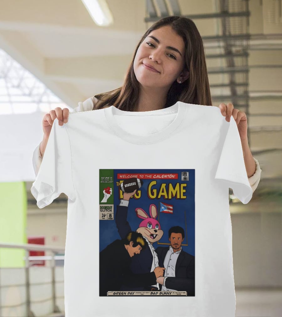Welcome To The Calenton The Big Game Green Day Bad Bunny Doomsday Glitch T-Shirt
